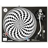 DJ Spin Spiral Checkered Hypnosis Scratch Pad 1200 Vinyl Memorabilia 12' inch Slip Mat Turntable Slipmat DJ Platter Pad x1