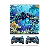 Skin Compatible with Sony Playstation 3 PS3 Slim + 2 Controllers – Ocean Friends | MightySkins Protective, Durable, and Unique Vinyl wrap Cover | Easy to Apply, Remove | Made in The USA