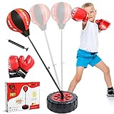 FITVEN Punching Bag for Kids with Boxing Gloves, Ages 3-12 Adjustable Punching Bag with Stand, Kids Boxing Set, - Toy for Boys & Girls
