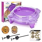 Bey Battling Top Stadium Blade Battle Set, 2 Metal Fusion Spinning Tops 2 Launchers 1 Arena Combat Game, Toy Gift for Kids Boys Ages 6+Purple…