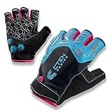 CTEN Series Gaming Gloves - Great Comfort and Grip, Perfect Gaming Gloves for Sweaty Hands, Ideal Gamer Gloves for PC, VR Gloves, Blue-Pink-Medium