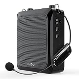 Bluetooth Voice Amplifier with Wireless Microphone Headset-25W Loudly Rechargeable 4000mAh Microphone with Speaker Set, Echo Sound System Portable Pa System for Teacher Classroom Elderly Meeting ect