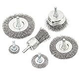 eHomeA2Z Wire Wheel Steel Brush Cup 6 Pcs for Drill 1/4 Inch Arbor (6 Pcs) Abrasive for Cleaning Stripping Rotary Metal Power Drill Paint Rust Removal, for Power Drill Attachment