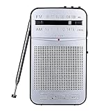 ONGTEED Portable AM FM Walkman Radio with Loud Speak, 500mAh Rechargeable Battery or 2AA Battery Operated Transistor Pocket Radio with Best Reception, TF Card/USB Player and Headphone Jack