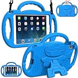LTROP Kids Case for iPad Mini 5/4/3/2/1, iPad Mini 7.9 Inch Case with Shoulder Strap, Shockproof Handle Kickstand Case for iPad Mini 5th/4th/3rd/2nd/1st Generation for Kids Toddler Boys Girls, Blue