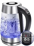 Aigostar Electric Kettle, Tea Kettle with Temperature Control and Tea Infuser, Hot Water Kettle with Variable Temperature, Keep Warm Function, LED Indicator Light Change, Auto Shut-Off, 1.7L