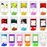 MTLEE 16 Pack Scented Wax Melts Wax Melts Wax Cubes Long Lasting Plant Based Scented Wax Cubes Soy Colored Wax Cubes for Warmers Soy Wax Cubes Candle Melts, 11 Fragrances