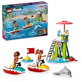 LEGO Friends Beach Water Scooter, Lifeguard Toy Building Set for Kids, Beach Toy Gift Idea for Girls and Boys Ages 5 Years and Up with 2 Mini Dolls and a Dolphin Toy Figure, 42623