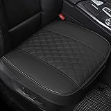 Black Panther PU Car Seat Cover, Front Seat Protector Compatible with 90% Vehicles,Embroidery,Anti-Slip & Full Wrapping Bottom (W 21.26ׄ 20.87 Inch)(1Piece,Black)