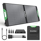 Borrow Power 100W Solar Panel Kit, 18V Portable, Foldable Charger with MC4, 2 USB + DC, High Conversion for Home, Campervan, Camping, Power Bank