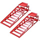 2 Pack Auto Car Truck Service Ramps Lifts 5T 10000lbs Hydraulic Car Ramps Truck Trailer Garage,Height Hydraulic Vehicle Ramps for Car Repair