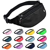 Fanny Packs for Men and Women, Waterproof Sports Waist Pack Bag for Travel Hiking Running Hands-free Wallets, Easy Carry Any Phone