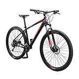 Mongoose Tyax Sport Adult Mountain Bike, 29-Inch Wheels, Tectonic T2 Aluminum Frame, Rigid Hardtail, Hydraulic Disc Brakes, Mens Small Frame, Black