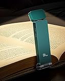 86lux Reading Light, Rechargable Book Light for Reading in Bed, Ultralight Clip-on LED Bookmark Lamp with 3 Amber Colors & Stepless Dimming for Night Reading for Book Lovers, Kids, Green