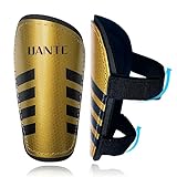 Uantc Soccer Shin Guards - Shin Guards with Adjustable Straps for Kids/Adults - Shin Pads Reduce Shocks and Injuries - Soccer Shin Guards for Soccer Boys/Girls/Men/Women Gloden S
