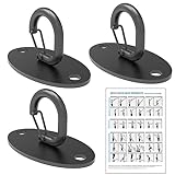 FITKIT Wall Mount 3 Anchors for Resistance Bands, Space Saving Workout Hooks for Strength Training, Home Gym Anchors for Physical Therapy Exercise, 3PCS (3 Anchors)