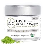 Oishi Matcha 30g - Organic Latte Grade Matcha - First Harvest - Premium Japanese Matcha - Lattes, Smoothies, Baking - Radiation Free, No Additives, Zero Sugar - USDA and JAS Certified (1oz tin)