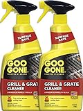 Goo Gone Grill and Grate Cleaner Spray (2 Pack) Cleans and Degreases BBQ Cooking Grates and Racks, Pellet and Electric Smokers- 24 Ounce