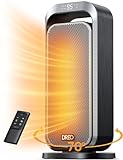 Dreo Space Heaters for Indoor Use, 15 Inch Portable Heater with 70°Oscillation, 1500W Electric Heaters with Remote, 12H Timer, Safety Heat, Large PTC Ceramic Electric Heater for Bedroom Home Office