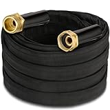 75 FT Garden Hose Non-Expandable Hoses - Kink-Free Yard, RV, Marine&Camper Hose, Ultra-Lightweight Hoses with Extra-Strong Brass Connector - Leakproof No-Expanding Pipe,No Leak