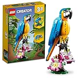 LEGO Creator 3 in 1 Exotic Parrot to Frog to Fish 31136 Animal Figures Building Toy, Creative Toys for Kids Ages 7 and Up