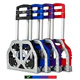 FCH Folding Hand Truck Aluminum Portable Folding Hand Cart 165lbs Capacity Hand Cart and Dolly Ideal for Home, Auto, Office,Travel Use,Black