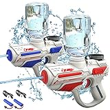 Electric Water Guns, VATOS 2 Pack Rechargeable Water Pistol Guns or Kids & Adults, Automatic Fastfill Squirt Gun Blaster Up to 26FT Summer Water Fighting Toys Gift for Outdoor Pool Beach Yard Party