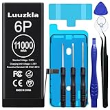 Luuzkla 11000mAh (2024 New Upgrade) Battery Compatible with iPhone 6 Plus, Super Capacity Battery Compatible with iPhone 6 Plus, with Full Tool Kits-0 Cycle High Capacity-24 Months Service