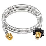 GASPRO 5FT Propane Hose Adapter 1lb to 20lb, Compatible with Coleman Camping Stove, Mr. Heater Buddy Heater, Blackstone Griddle, and More, Connects to 5-100lb Tank