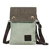Dlames Canvas Small Cute Crossbody Cell Phone Purse Wallet Bag with Shoulder Strap for iPhone X iPhone 6 6s 7 Plus,iPhone 8 Plus Samsung Galaxy S7 Edge S8 Edge (Fits with OtterBox Case)