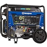 Westinghouse Outdoor Power Equipment WGen7500DF Dual Fuel Portable Generator 7500 Rated & 9500 Peak Watts, Gas or Propane Powered, Electric Start, Transfer Switch Ready, CARB Compliant