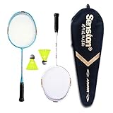Senston Badminton Racket Set for Kids Junior Badminton Racket Kit (Blue+White) Including 2 Racket/2 Shuttlecocks/1 Bag