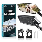 Bike Mirror 1 Pair, MAGICYCLE Bike Mirrors Handlebar Rear View Mirror, E-Bike Mirrors, 360 Degree Adjustable Rotatable Bicycle Mirrors for Handlebars, Safe Wide Angle HD Glass Bike Side Mirrors