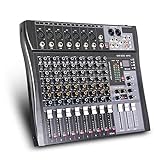 Audio Interface Mixer G-MARK MR80S USB Bluetooth Mixing Console 8 Channel 48V Phantom Power Sound Board Music Reverb For PC Stage Studio DJ Sound Controller Analog Mixer