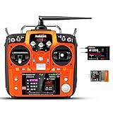Radiolink AT10II 12 Channels RC Transmitter and Receiver R12DS 2.4GHz Radio Remote Controller, Voltage Telemetry for RC Airplane, FPV Racing Drone, Quad, Helicopter, Car and Boat (Mode 2 Left Hand Throttle)