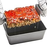 BRONYPRO Nonstick Meatloaf Pan with Drain Tray, 9x5 Meat Loaf Pans for Baking Bread, Homemade Banana Bread Tin for Oven, Grey