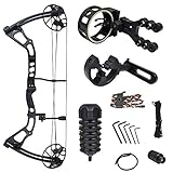 iGlow 15-70 lbs Black Archery Hunting Compound Bow with Premium Kit 175 150 60 55 30 lb Crossbow