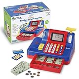 Learning Resources Pretend & Play Teaching Cash Register, 73 Piece Set, Ages 3+, Talking Register, Counting Activities, Money Management
