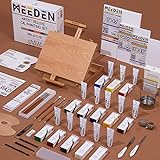 MEEDEN Oil Painting Kit, Prime Artist Series Painting Sets with Sketch Easel Box, Professional Art Paint Supplies Kit with Paint Brushes, Palette Knives, Canvases for Painting Supplies for Adults