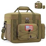 Maelstrom Tactical Lunch Box, Insulated Lunch Bag for Men, Large Durable Leakproof Cooler Bag with Detachable MOLLE Bags, Modern Lunch Tote for Adult Women Work,Picnic,20 Cans/15 L, Khaki
