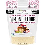 Wholesome Yum Premium Fine Blanched Almond Flour For Baking & More (16 oz / 1 lb) - Low Carb, Gluten Free, Non GMO, Keto Friendly Flour Substitute With Ground Almonds