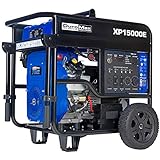 DuroMax XP15000E Gas Powered Portable Generator-15000 Watt Electric Start-Home Back Up & RV Ready, 50 State Approved, Blue/Black