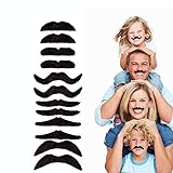 12pcs/set Party Halloween Christmas Fake Mustache Funny Fake Beard Whisker for Your Birthday - Novelty and Toy, - for Halloween, Parties, Kids, Gift, Favors, Fun, Birthday, Fiesta, Games, Home