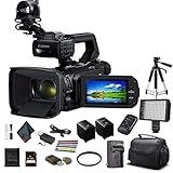 Canon XA50 Professional UHD 4K Camcorder (3669C002) W/Extra Battery, Soft Padded Bag, 64GB Memory Card, LED Light, UV Filter, Tripod and More Starter Bundle