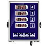 YOOYIST Commercial 4 Channel Kitchen Timers Digital Restaurant Timer Professional Multi Calculagraph Heavy Duty Stainless Steel Loud Alarm Food Truck Cooking Blue