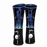 beFree Sound Multimedia Sound Reactive Color Changing LED and Dancing Water Bluetooth Computer Speakers,Black,BFS-Dancing Water