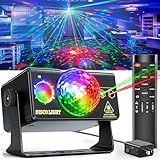 Party Lights Disco Ball Light Dj Disco Lights LED Stage Strobe Lights Projector Sound Activated with Remote Control for Parties Club Bar Holiday Christmas Dance Gift Birthday Wedding Home Décor