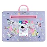 Three Cheers for Girls - Butterly Lap Desk - Lap Desk with Cushion for Kids - Large Laptop Lap Desk with Cushion - Kids Lap Desk Tray for Car - Computer Lap Desk with Storage for Tables, Pens & More