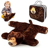 Weighted Lap Pad for Kids | Calming & Comforting | Weighted Lap Animal | Weighted Teddy Bear | Sensory Weighted Animals | Weighted Lap Blanket for Sensory Disorder | Carrying Bag Included | 5 Lbs