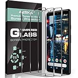 Aeska [3 Pack for Google Pixel 2 XL Screen Protector, Google Pixel 2XL Tempered Glass, [Anti-Scratch] [Crystal Clear] 9H HD Clarity Touch Accurate Bubble Free with Lifetime Replacement Warranty